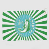 Serviette De Golf "Grand-père, c'est mon pote de pêche" (Horizontal)