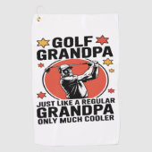 Serviette De Golf Grand-père de golf comme un grand-père régulier (Devant)