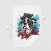 Serviette De Golf Grand pirate de chien Dane (En situation)
