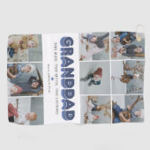 Serviette De Golf Granddad Modern Photo Collage Golf Serviette (Horizontal)