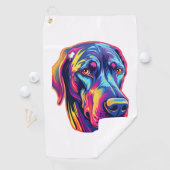 Serviette De Golf Grande conception Dane Neon (En situation)