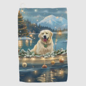 Serviette De Golf Grande Pyrénées Noël Festive Voyage (Devant)