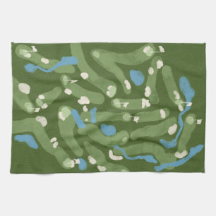 Serviette de golf graphique amusante