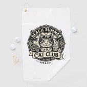Serviette De Golf Graphisme de chat drôle d'été de plage - Été de pl (En situation)
