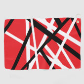 Serviette De Golf graphisme rouge, noir et blanc (Horizontal)