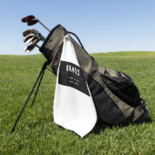 Serviette De Golf Gras Marque moderne ou nom commercial | Noir et bl (Vert)