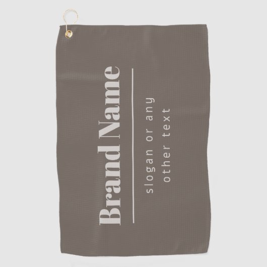 Serviette De Golf Gras moderne foncé & clair Beige Marque ou Entrepr (Devant)