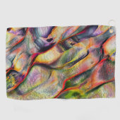 Serviette De Golf Gravé de rugosité et d'aquarelle virtuelle (Horizontal)