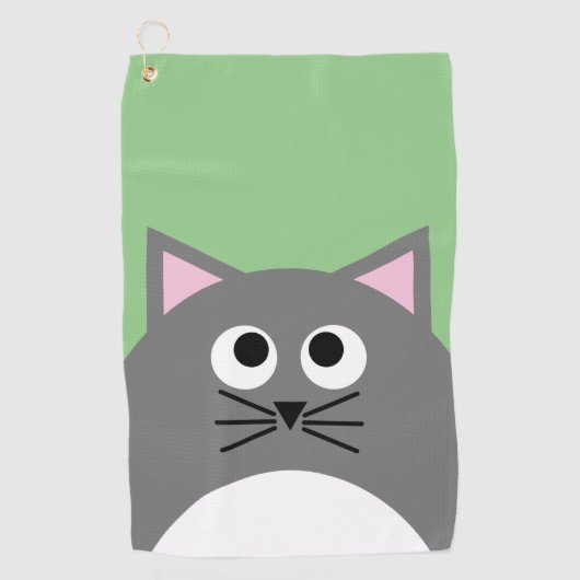 Serviette De Golf Gray Kitty Chat (Devant)
