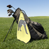 Serviette De Golf Gray wolf with pipe cartoon (Vert)