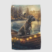 Serviette De Golf Great Dane Christmas Festive Voyage (Devant)