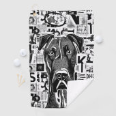 Serviette de golf Great Dane Dog (En situation)