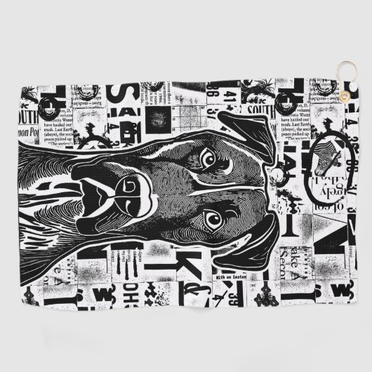Serviette de golf Great Dane Dog (Horizontal)