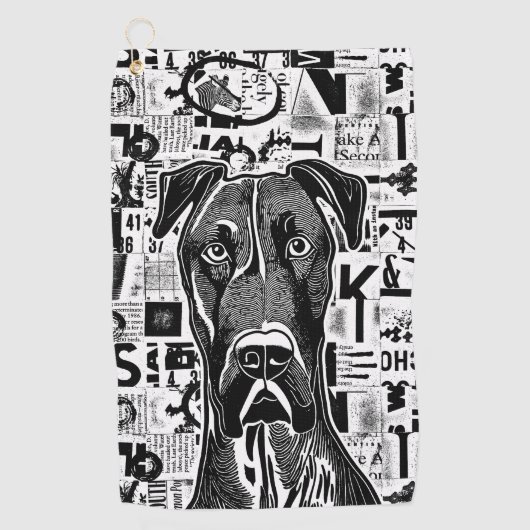 Serviette de golf Great Dane Dog (Devant)