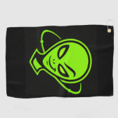 Serviette De Golf Green Alien Good Luck Golf (Horizontal)