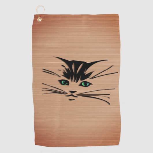 Serviette De Golf Green Eyed Cat Russe (Devant)