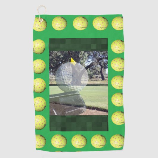 Serviette De Golf Green Golf Design, (Devant)