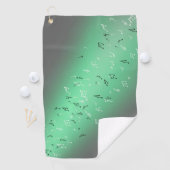 Serviette De Golf Green Moon Musical Notes Golf Towel (En situation)