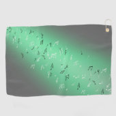 Serviette De Golf Green Moon Musical Notes Golf Towel (Horizontal)