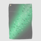 Serviette De Golf Green Moon Musical Notes Golf Towel (Devant)