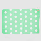 Serviette De Golf Green Poka Dots (Horizontal)