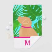Serviette De Golf Green Tropical Island Yellow Dog Golf Towne (En situation)