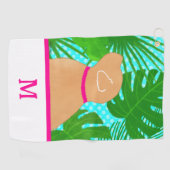 Serviette De Golf Green Tropical Island Yellow Dog Golf Towne (Horizontal)