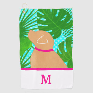 Serviette De Golf Green Tropical Island Yellow Dog Golf Towne