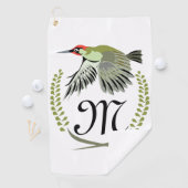 Serviette De Golf Green woodpecker à Flight monogram (En situation)