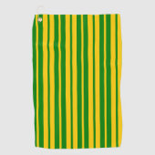 Serviette De Golf Green Yellow Stylish Stripes Pattern Design  (Devant)