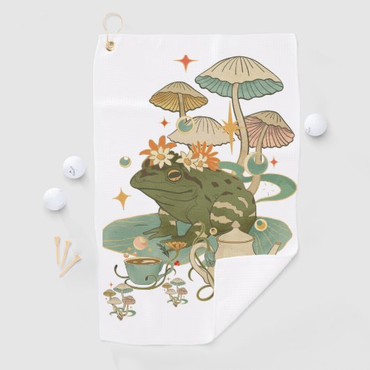 Serviette De Golf Grenouille (En situation)