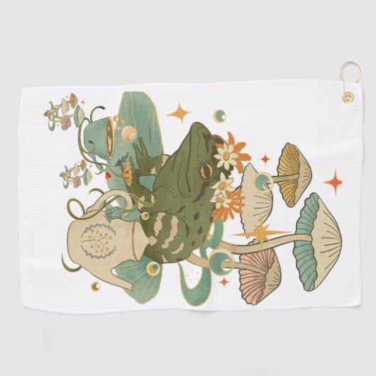 Serviette De Golf Grenouille (Horizontal)