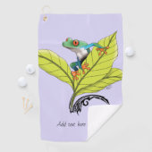 Serviette De Golf Grenouille à arbre rouge (En situation)
