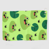Serviette De Golf Grenouille drôle (Horizontal)