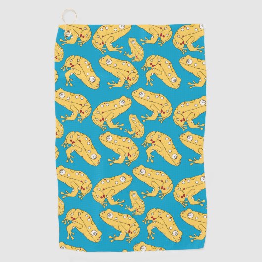 Serviette De Golf Grenouille jaune (Devant)