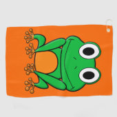 Serviette De Golf Grenouille verte (Horizontal)