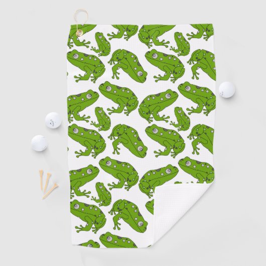 Serviette De Golf Grenouille verte (En situation)