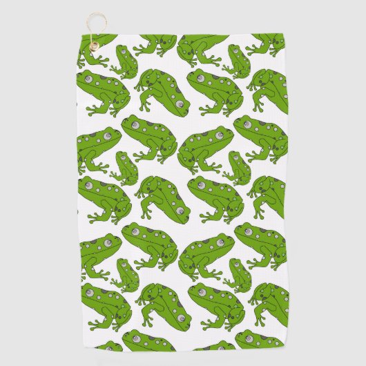 Serviette De Golf Grenouille verte (Devant)
