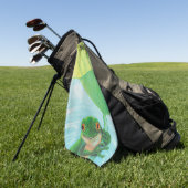 Serviette De Golf Grenouille verte sous Pad Lily (Vert)
