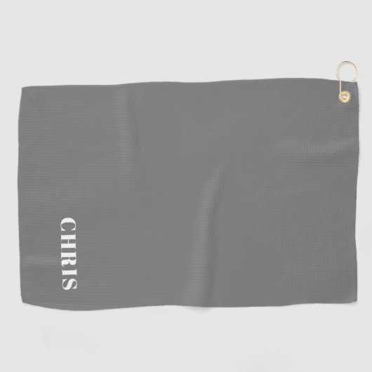 Serviette de golf Grey personnalisée (Horizontal)