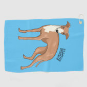 Serviette De Golf Greyhound dog (Horizontal)