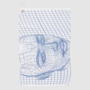 Serviette De Golf Grille bleue du visage d'une personne Meilleures s