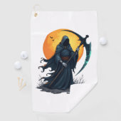 Serviette De Golf Grim Reaper avec Scythe - Scandale Chemise Hallowe (En situation)