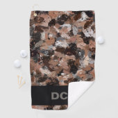 Serviette De Golf Gris, Brown et noir (En situation)