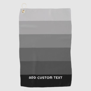 Serviette De Golf Gris rétro avec nom Simple Sans Serif