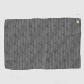 Serviette De Golf Gris tressé avec petites rayures et pixélisé (Horizontal)