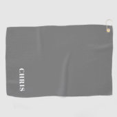 Serviette de golf grise personnalisée (Horizontal)