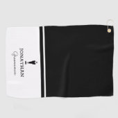 Serviette De Golf Groomsman Gift Wedding Party Custom Personalized (Horizontal)