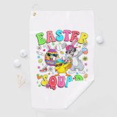 Serviette De Golf Groovy Funny Rabbit Egg Chick Easter Squad Day Men (En situation)
