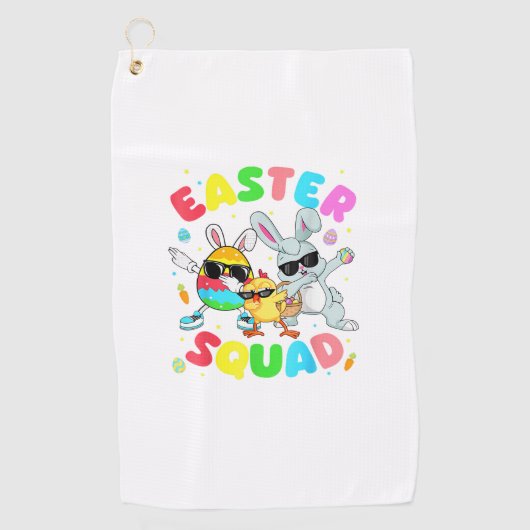 Serviette De Golf Groovy Funny Rabbit Egg Chick Easter Squad Day Men (Devant)